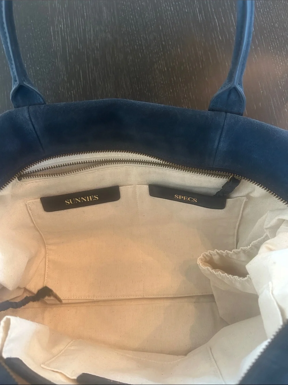 Frank and Eileen Suede Handle Satchel Handbag - Deep Navy